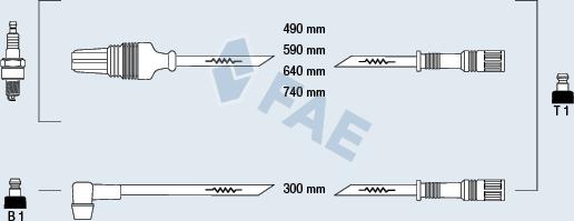 FAE 83650 - Комплект проводів запалювання autozip.com.ua