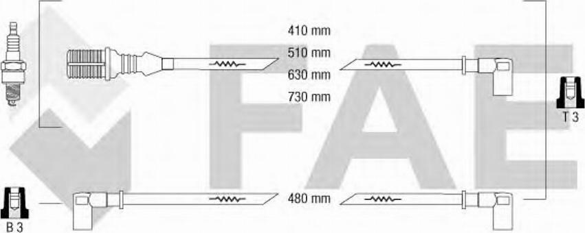 FAE 83150 - Комплект проводів запалювання autozip.com.ua