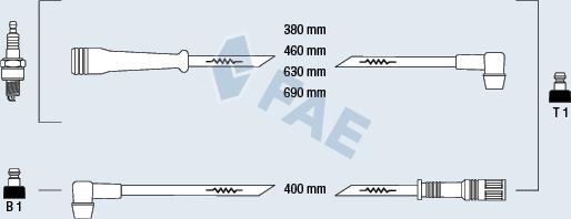 FAE 83170 - Комплект проводів запалювання autozip.com.ua