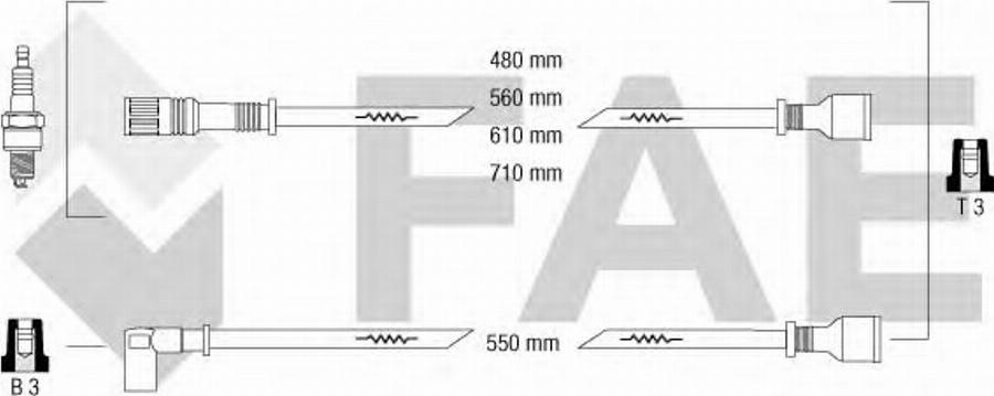 FAE 83870 - Комплект проводів запалювання autozip.com.ua