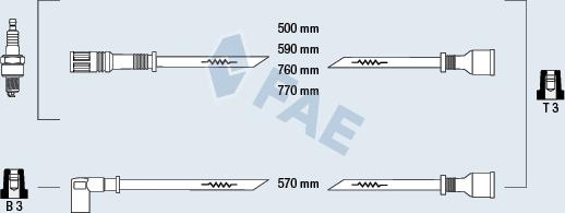 FAE 83390 - Комплект проводів запалювання autozip.com.ua