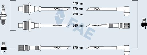 FAE 83320 - Комплект проводів запалювання autozip.com.ua