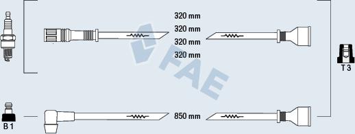 FAE 83220 - Комплект проводів запалювання autozip.com.ua