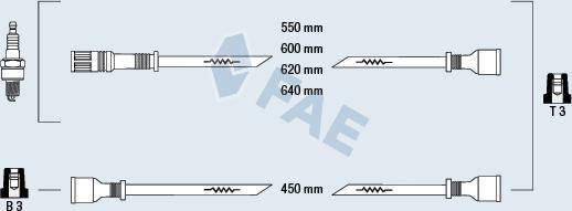 FAE 83270 - Комплект проводів запалювання autozip.com.ua