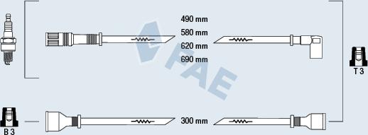 FAE 83720 - Комплект проводів запалювання autozip.com.ua