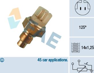 FAE 34040 - Датчик, температура охолоджуючої рідини autozip.com.ua