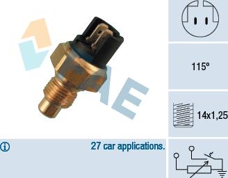 FAE 34010 - Датчик, температура охолоджуючої рідини autozip.com.ua
