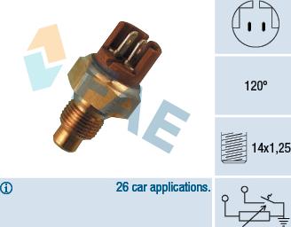 FAE 34130 - Датчик, температура охолоджуючої рідини autozip.com.ua