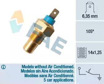 FAE 35370 - Датчик, температура охолоджуючої рідини autozip.com.ua