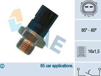 FAE 36480 - Термовимикач, вентилятор радіатора / кондиціонера autozip.com.ua