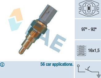 FAE 36660 - Термовимикач, вентилятор радіатора / кондиціонера autozip.com.ua