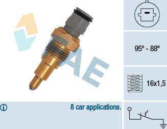 FAE 36140 - Термовимикач, вентилятор радіатора / кондиціонера autozip.com.ua
