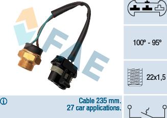 FAE 36210 - Термовимикач, вентилятор радіатора / кондиціонера autozip.com.ua