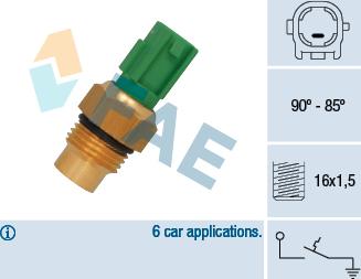FAE 36711 - Термовимикач, вентилятор радіатора / кондиціонера autozip.com.ua