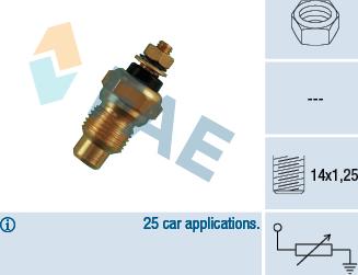 FAE 30260 - Датчик, температура охолоджуючої рідини autozip.com.ua