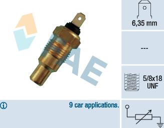 FAE 31490 - Датчик, температура охолоджуючої рідини autozip.com.ua