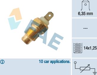 FAE 31450 - Датчик, температура охолоджуючої рідини autozip.com.ua