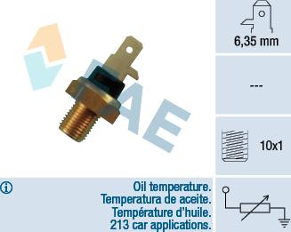 FAE 31610 - Датчик, температура масла autozip.com.ua