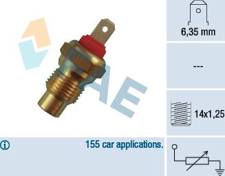 FAE 31370 - Датчик, температура охолоджуючої рідини autozip.com.ua