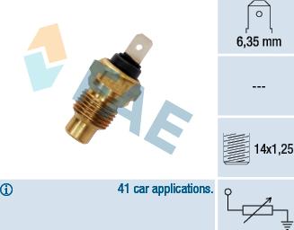 FAE 31280 - Датчик, температура охолоджуючої рідини autozip.com.ua