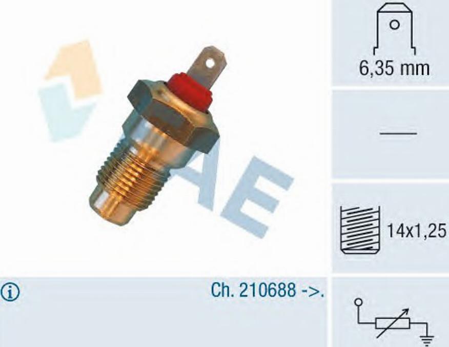 FAE 31730 - Датчик, температура охолоджуючої рідини autozip.com.ua