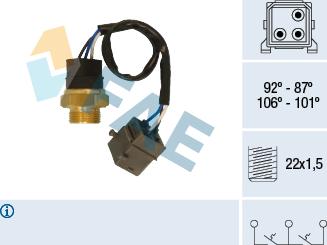 FAE 38400 - Термовимикач, вентилятор радіатора / кондиціонера autozip.com.ua