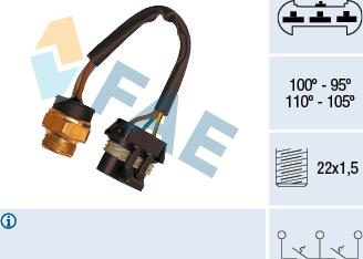 FAE 38060 - Термовимикач, вентилятор радіатора / кондиціонера autozip.com.ua