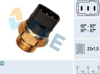 FAE 38150 - Термовимикач, вентилятор радіатора / кондиціонера autozip.com.ua