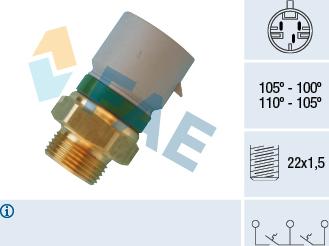 FAE 38350 - Термовимикач, вентилятор радіатора / кондиціонера autozip.com.ua