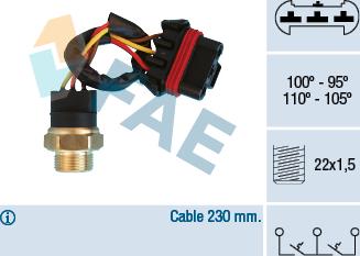 FAE 38300 - Термовимикач, вентилятор радіатора / кондиціонера autozip.com.ua