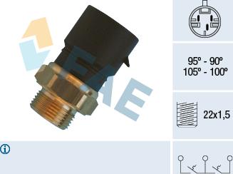 FAE 38310 - Термовимикач, вентилятор радіатора / кондиціонера autozip.com.ua