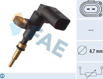 FAE 33895 - Датчик, температура охолоджуючої рідини autozip.com.ua
