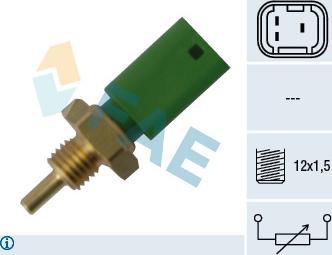 FAE 33727 - Датчик, температура охолоджуючої рідини autozip.com.ua