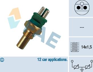 FAE 32510 - Датчик, температура охолоджуючої рідини autozip.com.ua