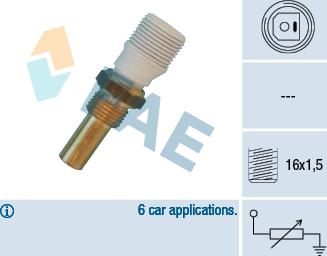 FAE 32620 - Датчик, температура охолоджуючої рідини autozip.com.ua