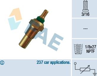 FAE 32010 - Датчик, температура охолоджуючої рідини autozip.com.ua