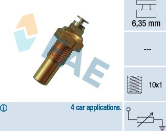 FAE 32100 - Датчик, температура охолоджуючої рідини autozip.com.ua