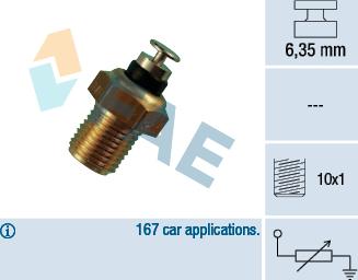 FAE 32110 - Датчик, температура охолоджуючої рідини autozip.com.ua