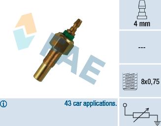 FAE 32170 - Датчик, температура охолоджуючої рідини autozip.com.ua