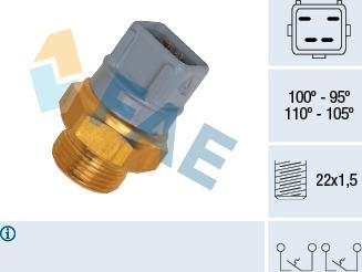 FAE 37970 - Термовимикач, вентилятор радіатора / кондиціонера autozip.com.ua