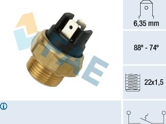 FAE 37420 - Термовимикач, вентилятор радіатора / кондиціонера autozip.com.ua
