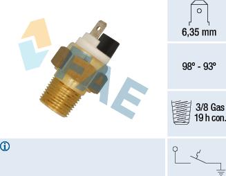 FAE 37652 - Термовимикач, вентилятор радіатора / кондиціонера autozip.com.ua