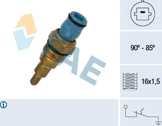 FAE 37660 - Термовимикач, вентилятор радіатора / кондиціонера autozip.com.ua