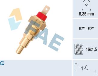 FAE 37610 - Термовимикач, вентилятор радіатора / кондиціонера autozip.com.ua