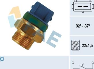 FAE 37680 - Термовимикач, вентилятор радіатора / кондиціонера autozip.com.ua