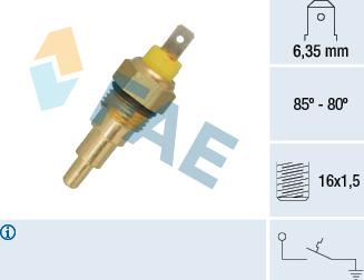 FAE 37630 - Термовимикач, вентилятор радіатора / кондиціонера autozip.com.ua