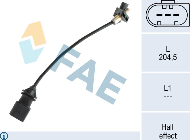 FAE 79488 - Датчик імпульсів, колінчастий вал autozip.com.ua