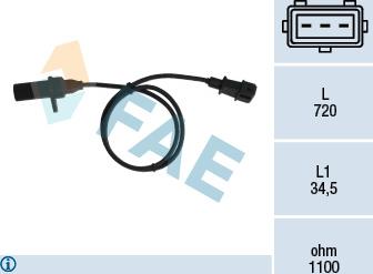 FAE 79006 - Датчик імпульсів, колінчастий вал autozip.com.ua
