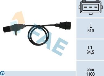 FAE 79007 - Датчик імпульсів, колінчастий вал autozip.com.ua