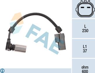 FAE 79085 - Датчик частоти обертання, автоматична коробка передач autozip.com.ua